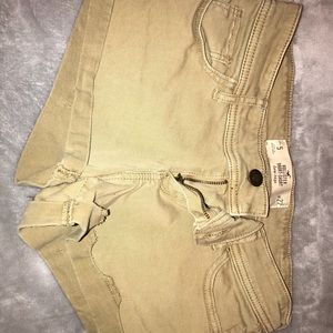 Tan Hollister Shorts. Short Short Low-rise.